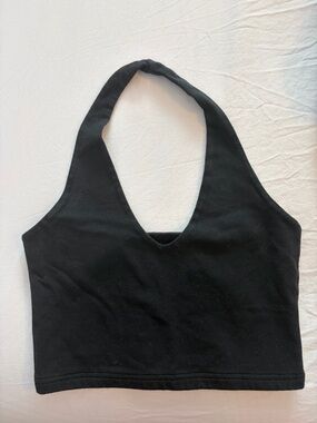 john galt Black Halter tank top